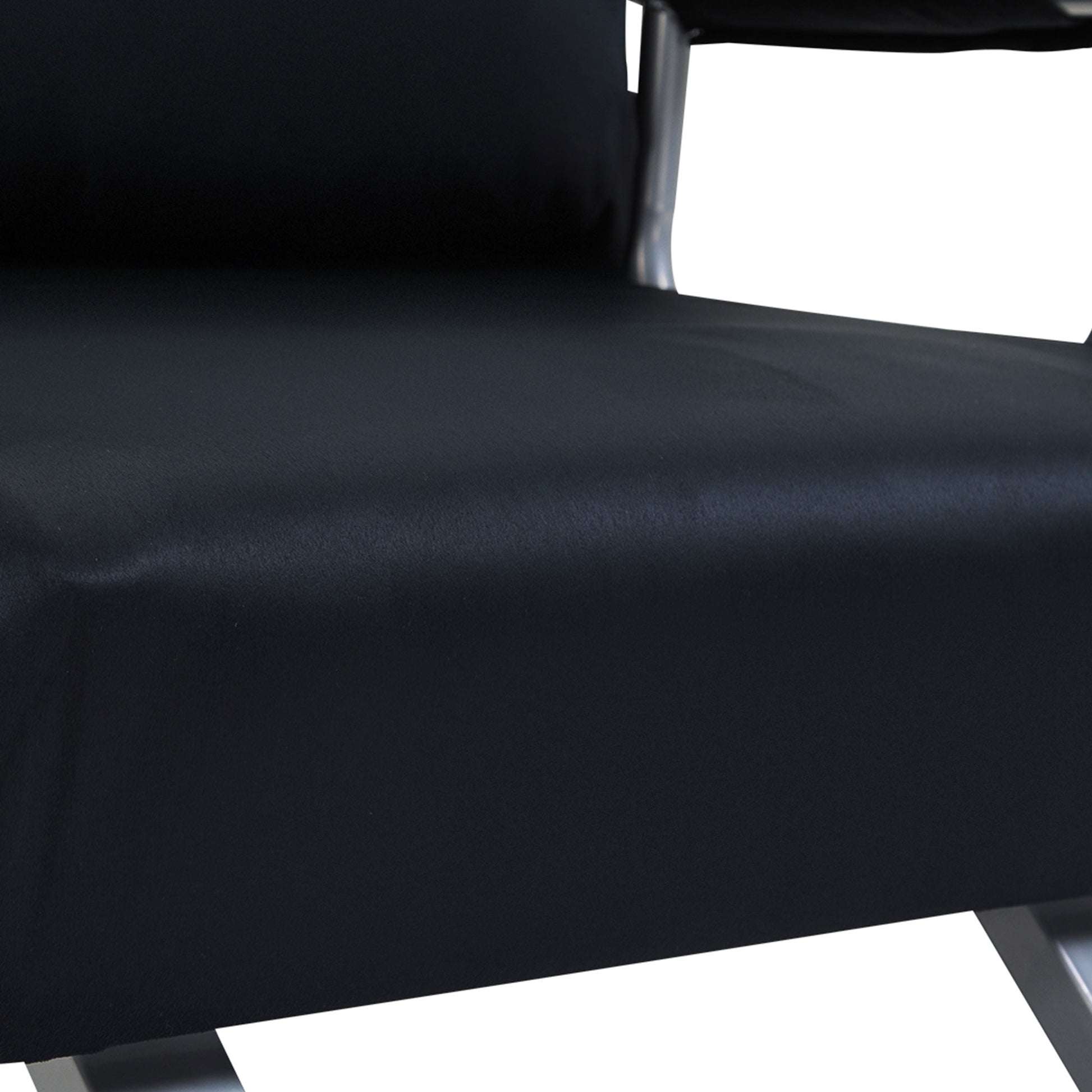 Schlafsofa, 2-in-1, mit verstellbarer Rückenlehne, abnehmbarem Bezug, Kissen, rostfrei, stabil, Polyester, Schwarz, HOMCOM, 8