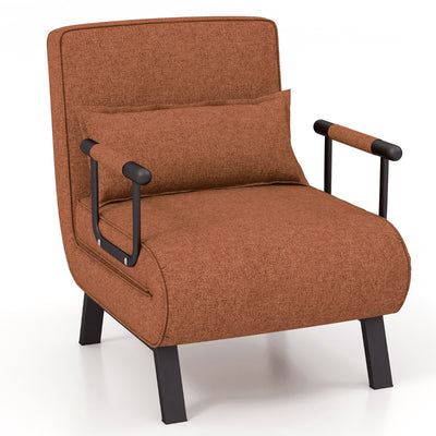 Schlafsofa, Schlafsessel, Cabrio-Schlafsofa, Klappsessel, Schlafcouch, Sofabett, 5-Positionen-Liegestuhl Kaffee, Costway