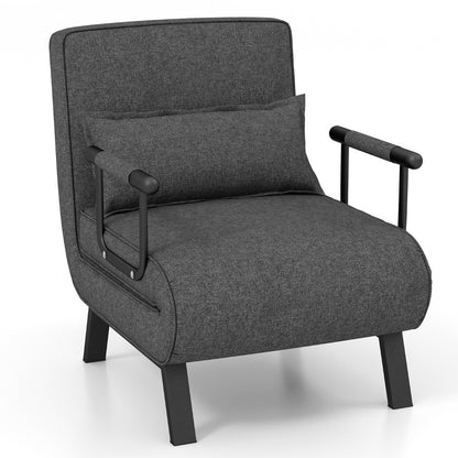 Schlafsofa, Sessel mit Schlaffunktion, Bettsessel, Schlafsessel Klappbares, Verstellbares Sofabett,  Costway, 1