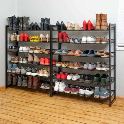 Schuhregal, 12 Ablagen, Schuhregal Schmal, Schuhregal Metall, Tatkraft Eiffel, n3