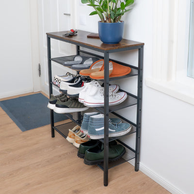 Schuhregal, Schuhregal Schmal,  Schuhregal Metall, 5 ablagen, Tatkraft Otto, schuhregal kaufen