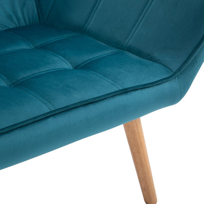 Sessel Modern, Einzelsessel, TV Sessel, Ohrensessel Relaxsessel, Samt, erhöhte Beine, HOMCOM, 6
