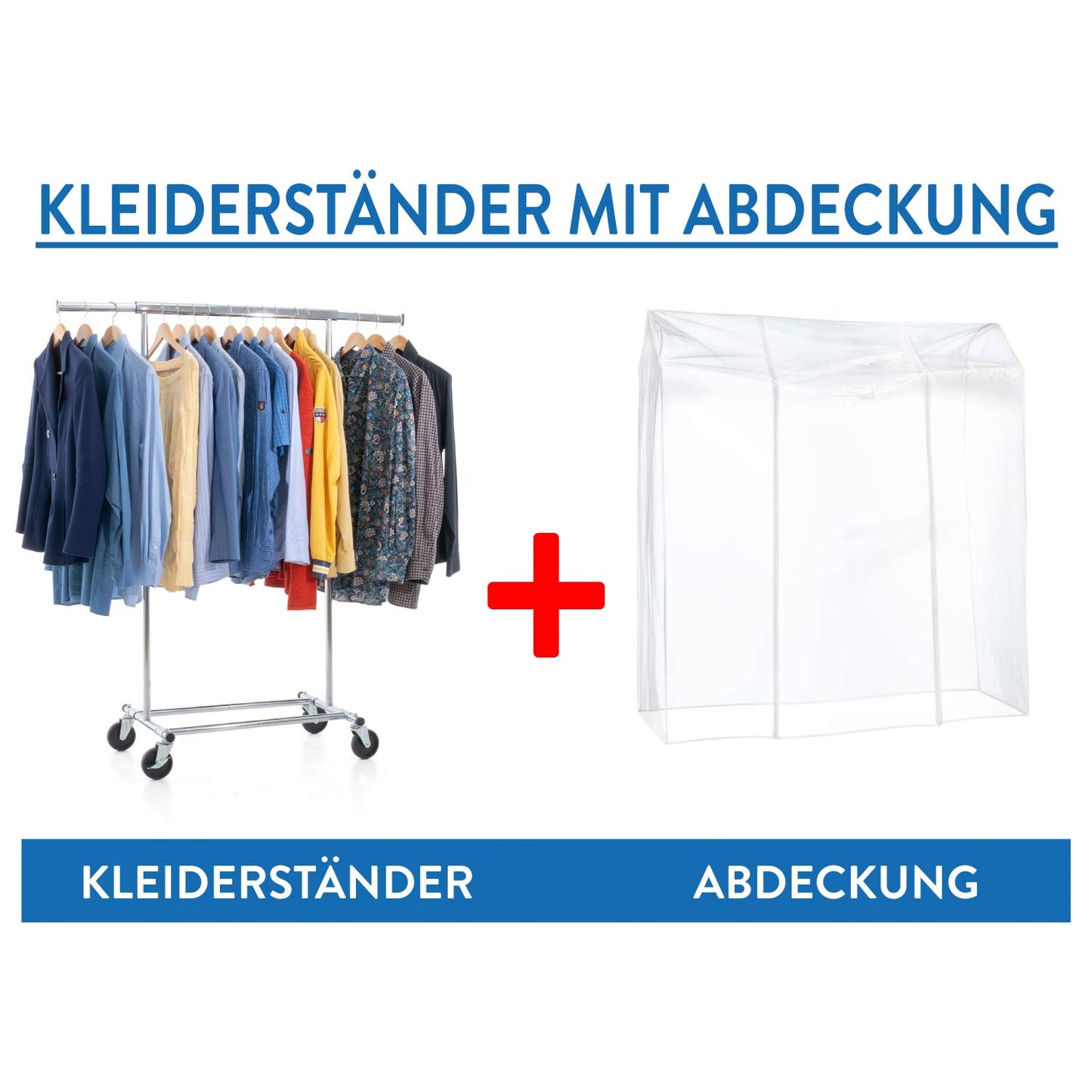 Stoffschrank, Faltschrank, Schwerlast Kleiderständer, bis 100 kg, Kleiderständer mit Abdeckung, Tatkraft Darren & Anwalt, 2