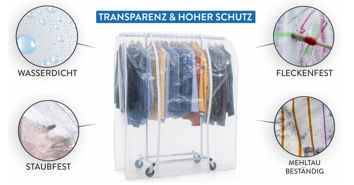 Stoffschrank, Faltschrank, Schwerlast Kleiderständer, bis 100 kg, Kleiderständer mit Abdeckung, Tatkraft Darren & Anwalt, 6