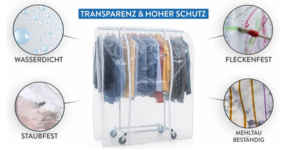 Stoffschrank, Faltschrank, Schwerlast Kleiderständer, bis 100 kg, Kleiderständer mit Abdeckung, Tatkraft Darren & Anwalt, 6