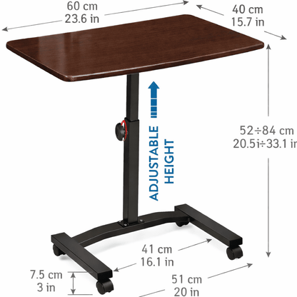  Laptoptisch Höhenverstellbar, Laptoptisch Sofa, Bett, Schreibtisch auf Rollen, Tatkraft Salute,  size