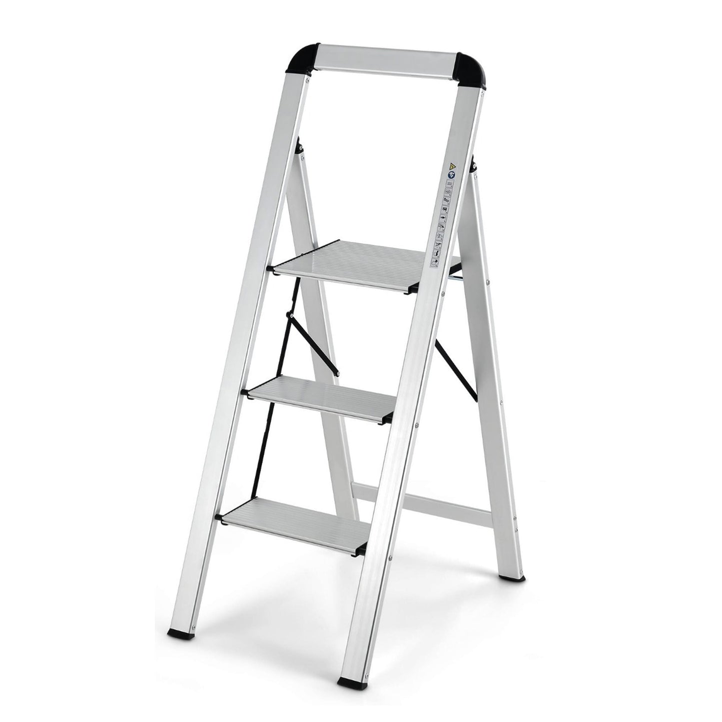 Trittleiter, Trittleiter 2 Stufen,  Trittleiter Klappbar, Holzleiter Klappbar, leichte Leiter, Colombo, 1