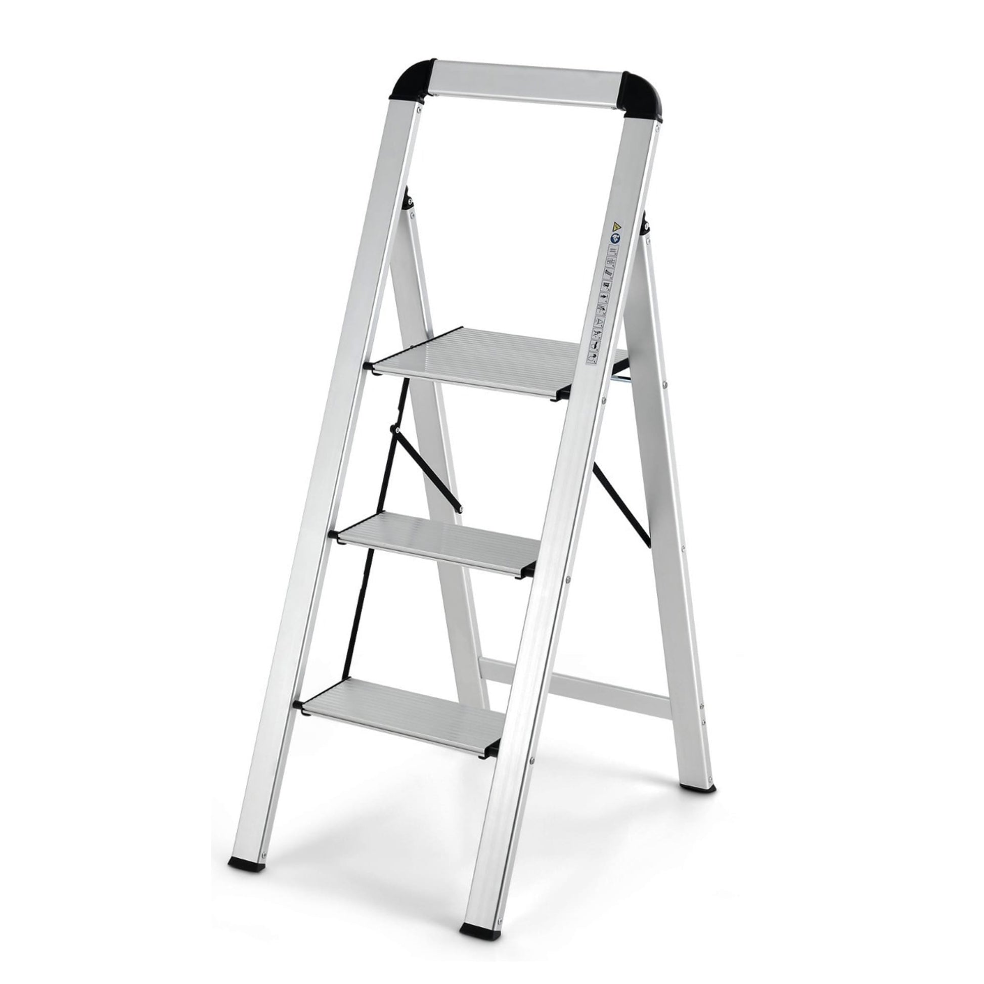 Trittleiter, Trittleiter 2 Stufen,  Trittleiter Klappbar, Holzleiter Klappbar, leichte Leiter, Colombo, 1