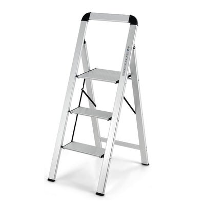 Trittleiter, Trittleiter 2 Stufen,  Trittleiter Klappbar, Holzleiter Klappbar, leichte Leiter, Colombo, 1