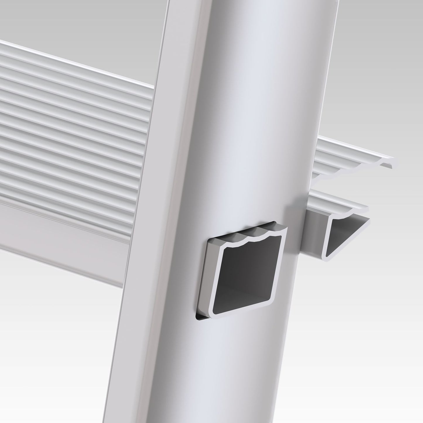 Trittleiter, Trittleiter 3 stufen, Trittleiter Klappbar, Höhe 61 cm,  Max, Belastbar 150 kg, Aluminium, Hergestellt in Italien, Colombo LIBELLULA 3 stufen, 4