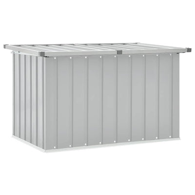 Gartenbox Metall, Gartenbox xxl, 109 x 67 x 65 cm, Aufbewahrungsbox garten, Gartentruhe, Werkzeugkasten, Verzinktem Stahl, Grau, vidaXL