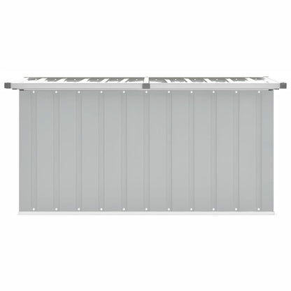 Gartenbox Metall, Gartenbox xxl, 129x67x65 cm, Aufbewahrungsbox garten, Werkzeugkasten, Verzinktem Stahl, Grau, vidaXL, 2