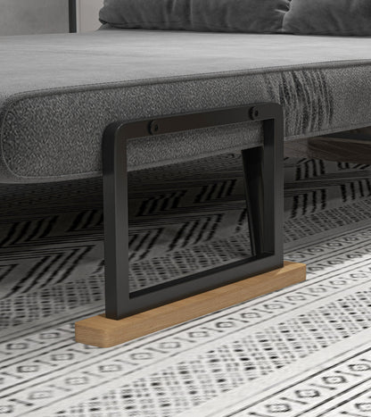 HOMCOM - Schlafsofa mit Bettkasten Couch mit Schlaffunktion Schlafcouch mit Samtoptik Rückenkissen 102 x 73 x 81 cm, Dunkelgrau