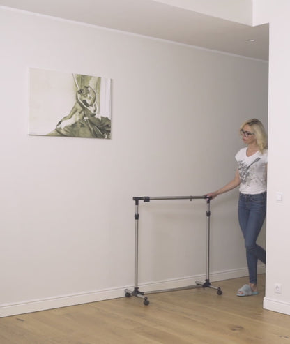 Tatkraft New York - Kleiderständer, Kleiderständer auf rollen, ausziehbare Länge und Höhe 86-143x44x100-165 cm, Garderobenständer, aus Edelstahl