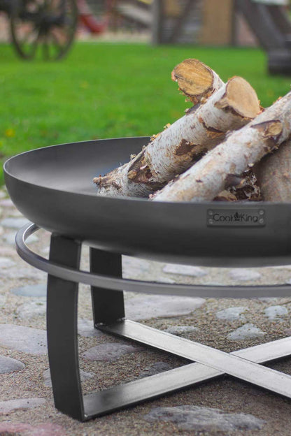Feuerschale, Feuerschale Garten, Feuerschale 100 cm, Höhe: 36cm, aus Stahl, Cook King Viking, 9