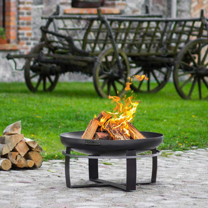 Feuerschale, Feuerschale Garten, Feuerschale 60 cm, Höhe: 36cm, aus Stahl, Cook King Viking, 12