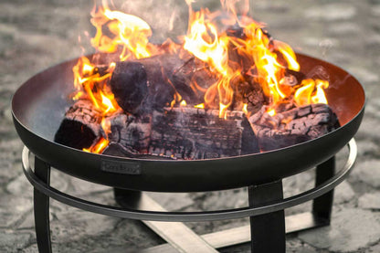 Feuerschale, Feuerschale Garten, Feuerschale 80 cm, große Feuerschale, Feuerschale Hoch, aus Stahl, Cook King VIKING, 4