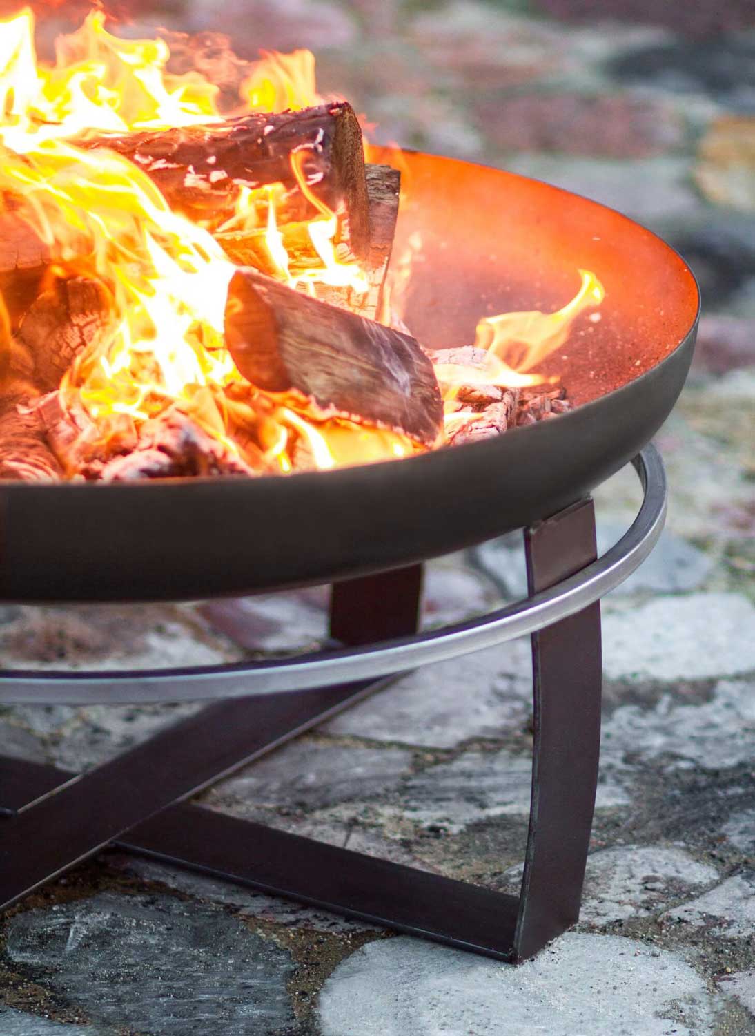 Feuerschale, Feuerschale Garten, Feuerschale 70cm, Höhe: 36cm, aus Stahl, Cook King Viking, 5