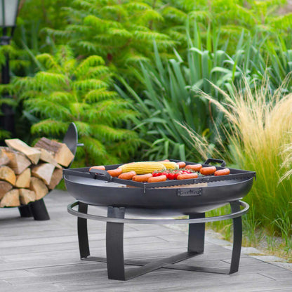 Feuerschale, Feuerschale Garten, Feuerschale 80 cm, Höhe: 36cm, aus Stahl, Cook King Viking, 13