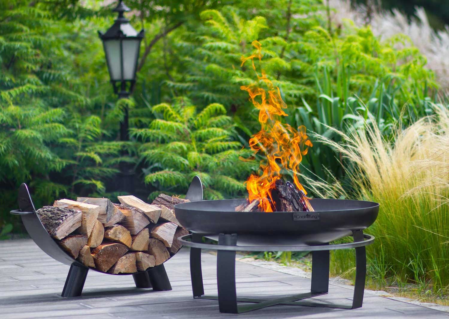 Feuerschale, Feuerschale Garten, Feuerschale 100 cm, Höhe: 36cm, aus Stahl, Cook King Viking, 11