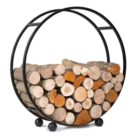 Kaminholzregal DAISY 80cm, Kaminholzregal Metall, Kaminholzregal außen freistehend, Handgemachte Qualität, 1